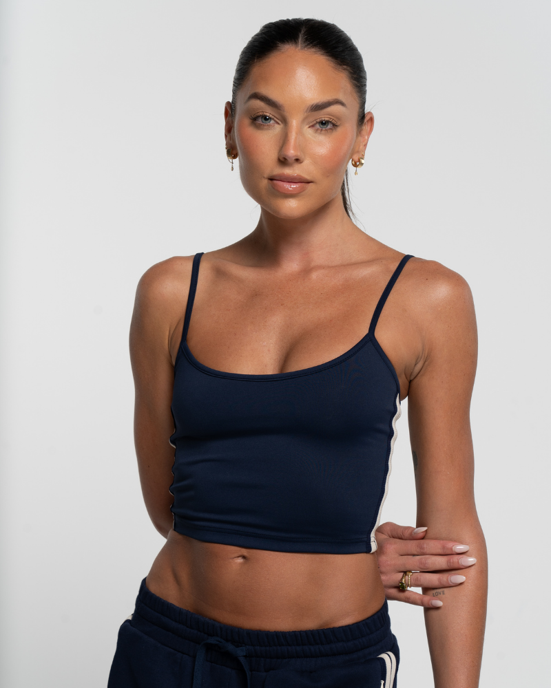 Seren Tank - Navy/Off-White